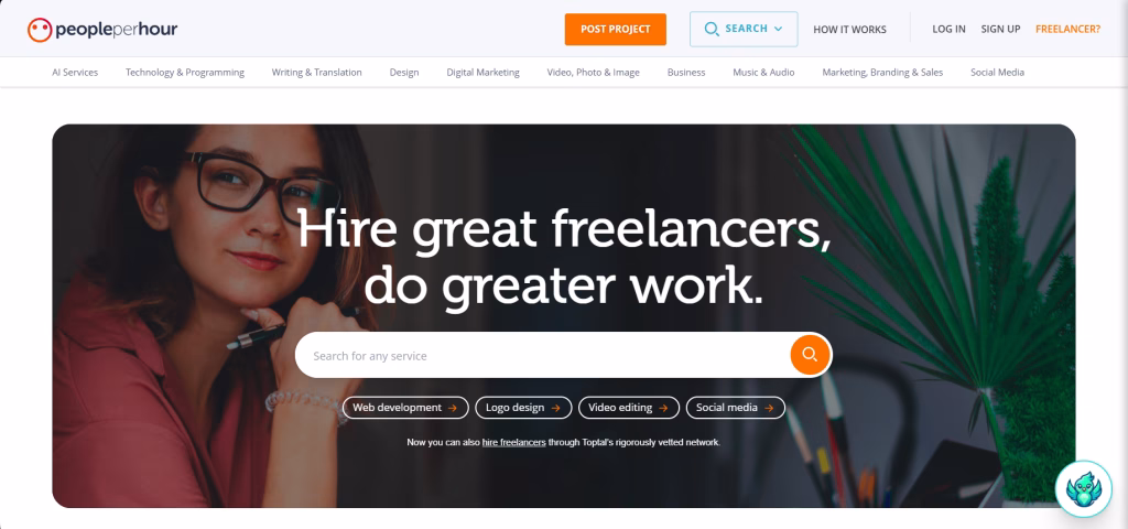 Интерфейс биржи для заработка PeoplePerHour - Блог Visual360